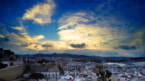 Sunset in Ibiza time lapse video Stock Footage 52493825
