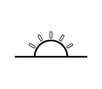Sunset icon illustrated in vector on white background sunset icon illustra... Stock Photos
