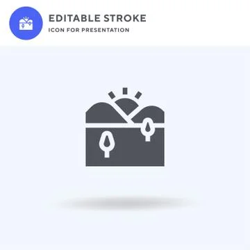 Sunset icon vector, filled flat sign, solid pictogram isolated on white, logo 스톡 일러스트