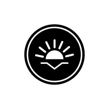 Sunset icon vector Stock Illustration