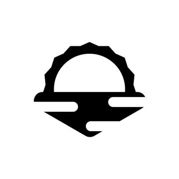 Sunset icon vector Stock Illustration