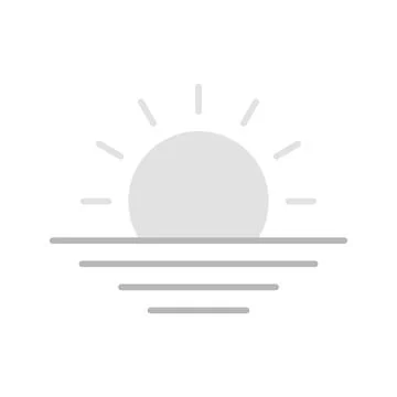 Sunset icon vector image. Stock Illustration