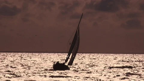 Sunset on the IJsselmeer Stock Footage 118883514