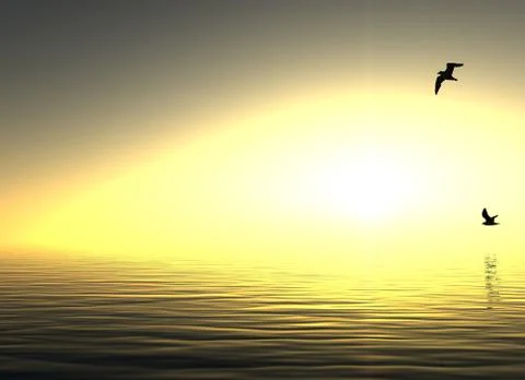 Sunset Stock Illustration