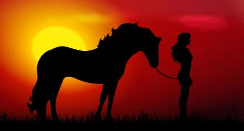 Sunset Stock Illustration