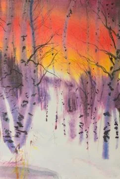 Sunset Stock Illustration