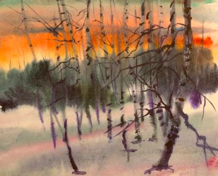 Sunset Stock Illustration