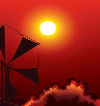 Sunset Stock Illustration