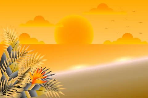 Sunset Stock Illustration