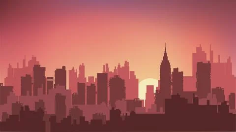 Sunset Stock Illustration