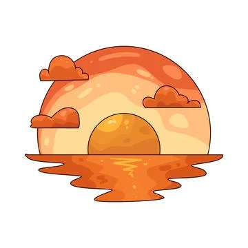 Sunset  illustration Stock Illustration