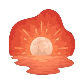 Sunset illustration Stock Illustration