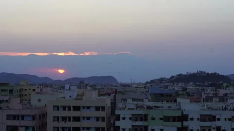 Sunset in India Stockbeeldmateriaal 131100485