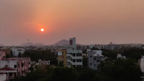 Sunset India Stock Footage 153612342