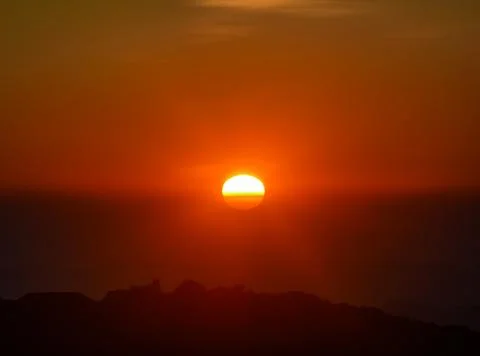 Sunset In The Indian Mountains. Foto stock
