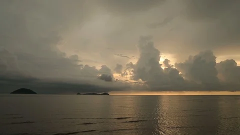 Sunset in Indian Ocean Stock Footage 100998267