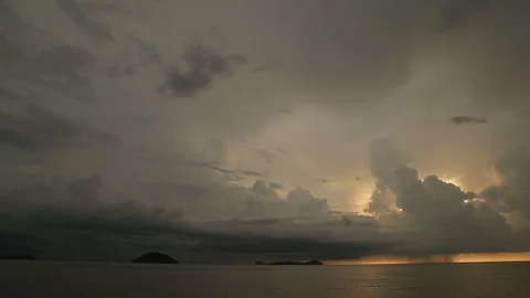 Sunset in Indian Ocean Stock-Footage 100998275