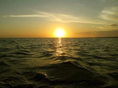 Sunset in indian ocean Stock Photos