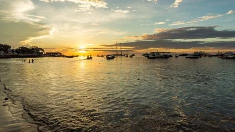Sunset on the Indian Ocean Foto stock