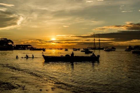Sunset on the Indian Ocean Foto stock