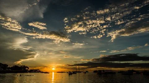 Sunset on the Indian Ocean Foto stock