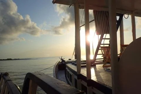 Sunset in the Indian ocean Stock Photos