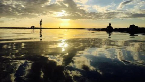 Sunset in Indonesia Stock Photos