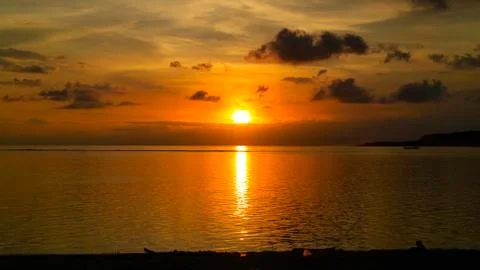 Sunset in Indonesia Stock Photos
