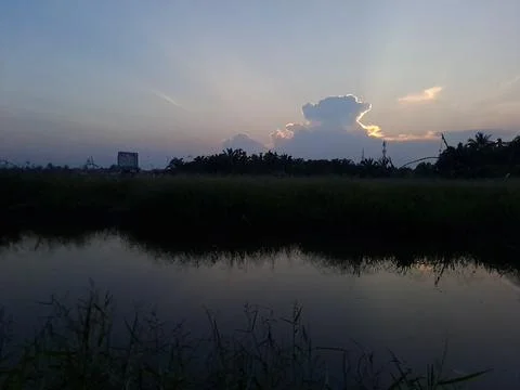 Sunset in Indonesia Stock Photos