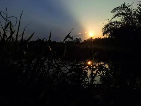 Sunset in Indonesia Stock Photos