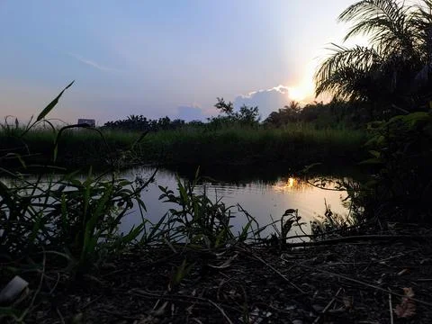Sunset in Indonesia Stock Photos