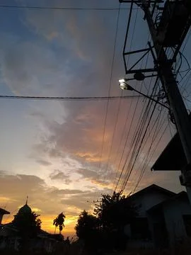 Sunset in Indonesia Stock Photos