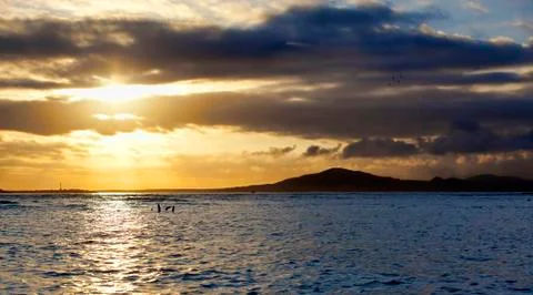 Sunset on Isabela, Galapagos Stock Photos