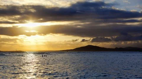 Sunset on Isabela, Galapagos Stock Photos