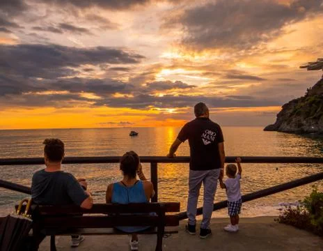 Sunset in Ischia, Italy Stock Photos
