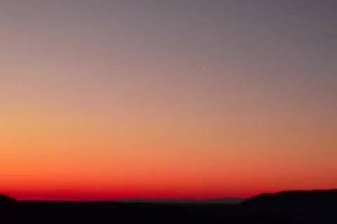 Sunset on iseo Foto stock