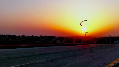 Sunset at Islamabad: A Timelapse of Urban Development Video stock 238437635