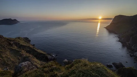 Sunset on the island coast Stock Footage 122969960