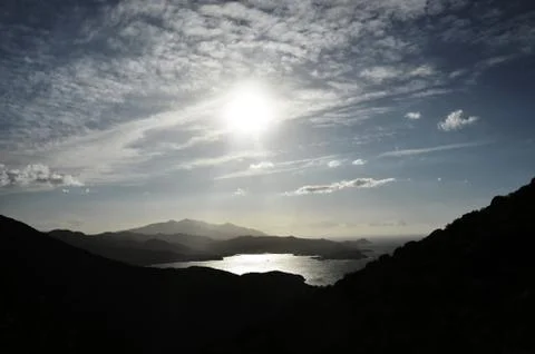 Sunset on the Island Elba Stock Photos