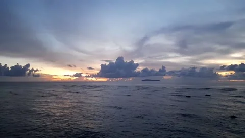 Sunset from the island Stock Footage 212488982
