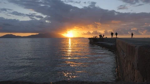 Sunset on the island of Ischia Stock Footage 121719142