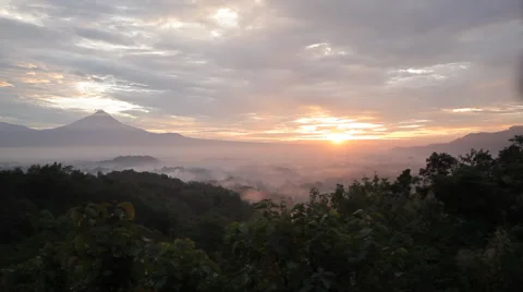 Sunset on the island of Java Stock Footage 49961462