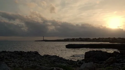 Sunset on the island of Menorca in Spain Stock Footage 164788036