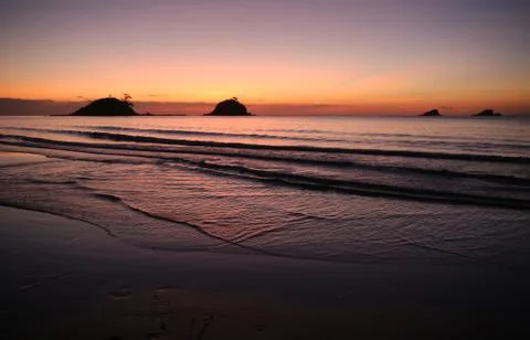 Sunset At The Island 스톡 사진