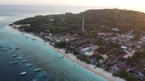 Sunset island transition Stock Footage 329713399