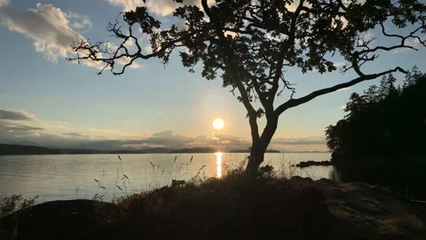 Sunset island view Stock Footage 146993594