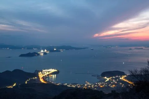 Sunset of the islands Stock Photos