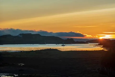 Sunset in Isle of Skye Stock Photos