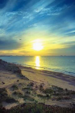 Sunset in Israel Stockfoto's