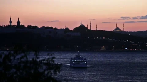 Sunset in Istanbul Video stock 48267551